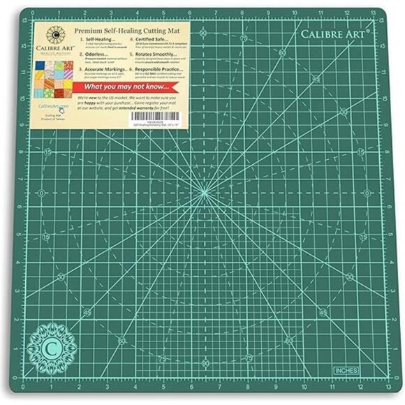 Rotating Self Healing Cutting Mat 14x14 (13" Grid), Perfect for Quilting & Art - Picture 7 of 7